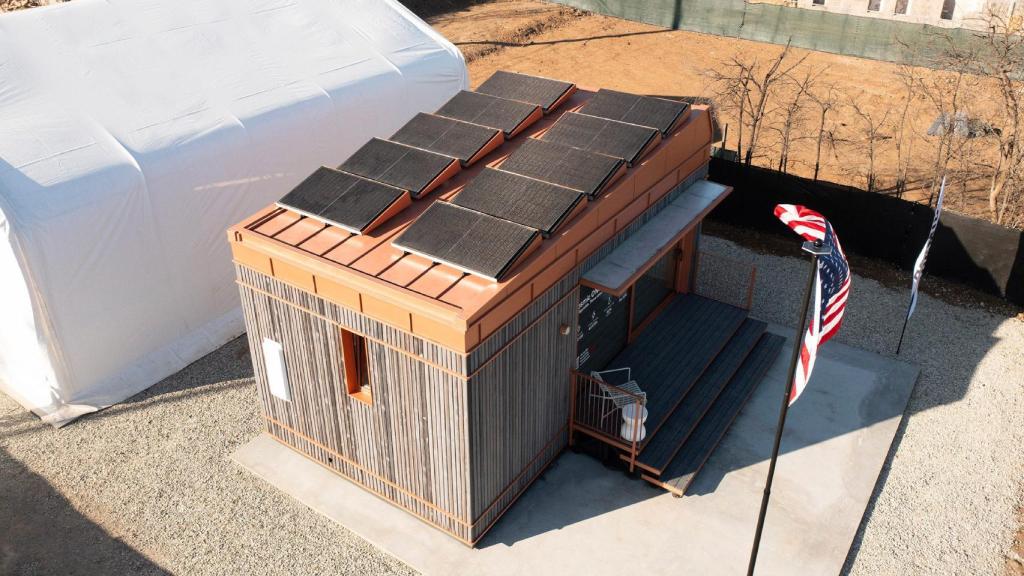 Una de las viviendas producidas en la microfábrica