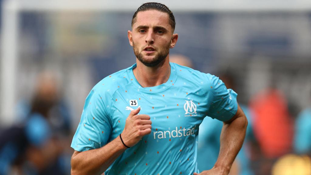 Adrien Rabiot, en un entrenamiento del Olympique de Marsella.