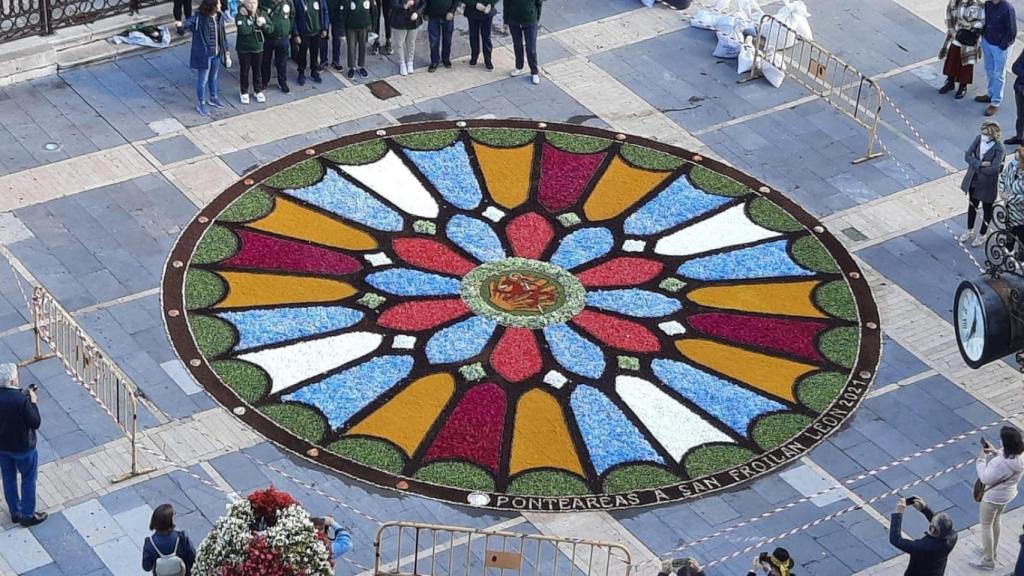 Ejemplo de la intervención floral que se hará el día de la Ofrenda.