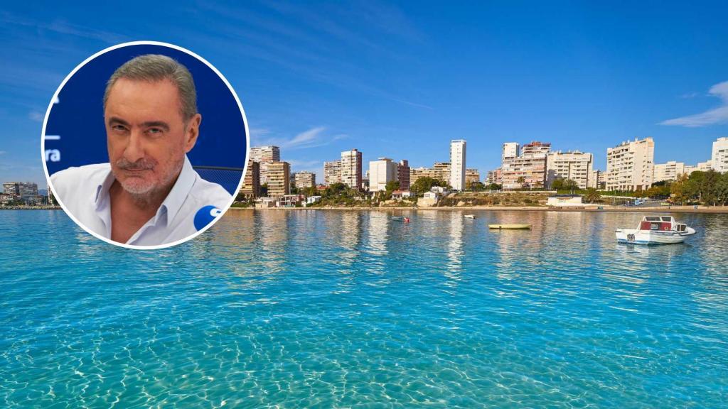 Imagen de una playa de Els Poblet y Carlos Herrera