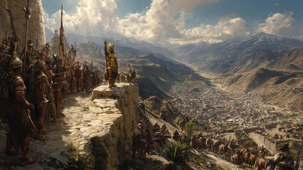 Representación artística de Pedro y su ejército de nativos y desertores.