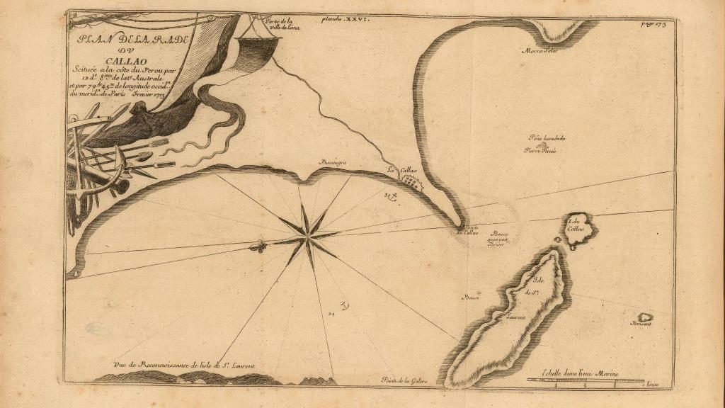 Situación de la isla San Lorenzo frente a la costa del Callao.