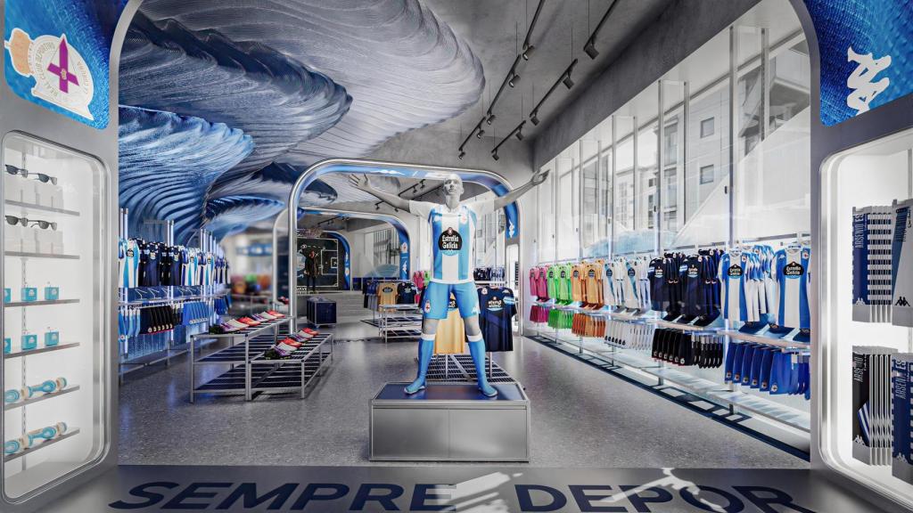 Así será la nueva Deportienda de Riazor.