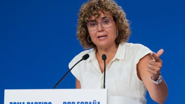 La eurodiputada del PP y secretaria general del PPE, Dolors Montserrat, este viernes en Génova.