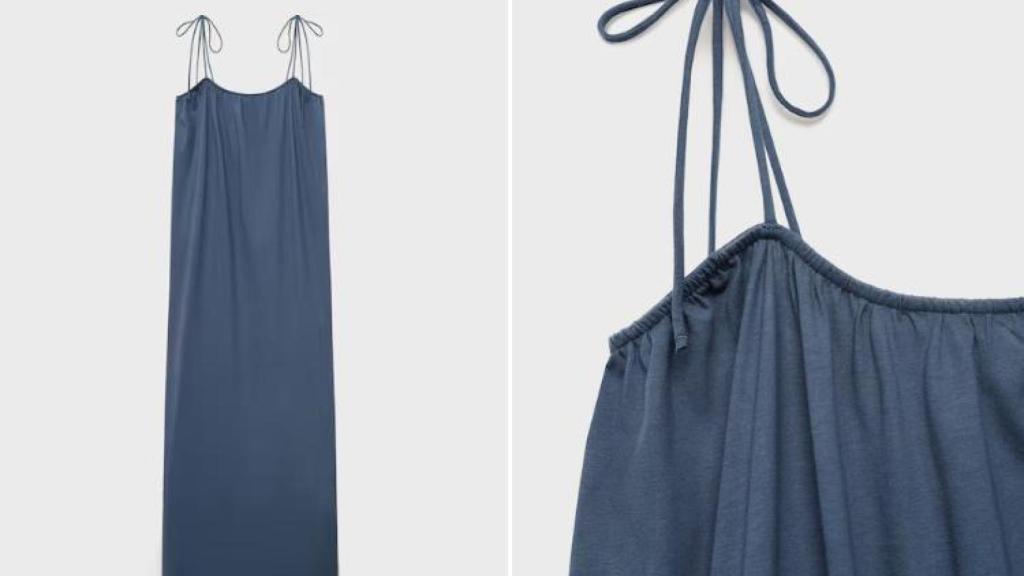 Vestido algodón lazos. REF. 17022910