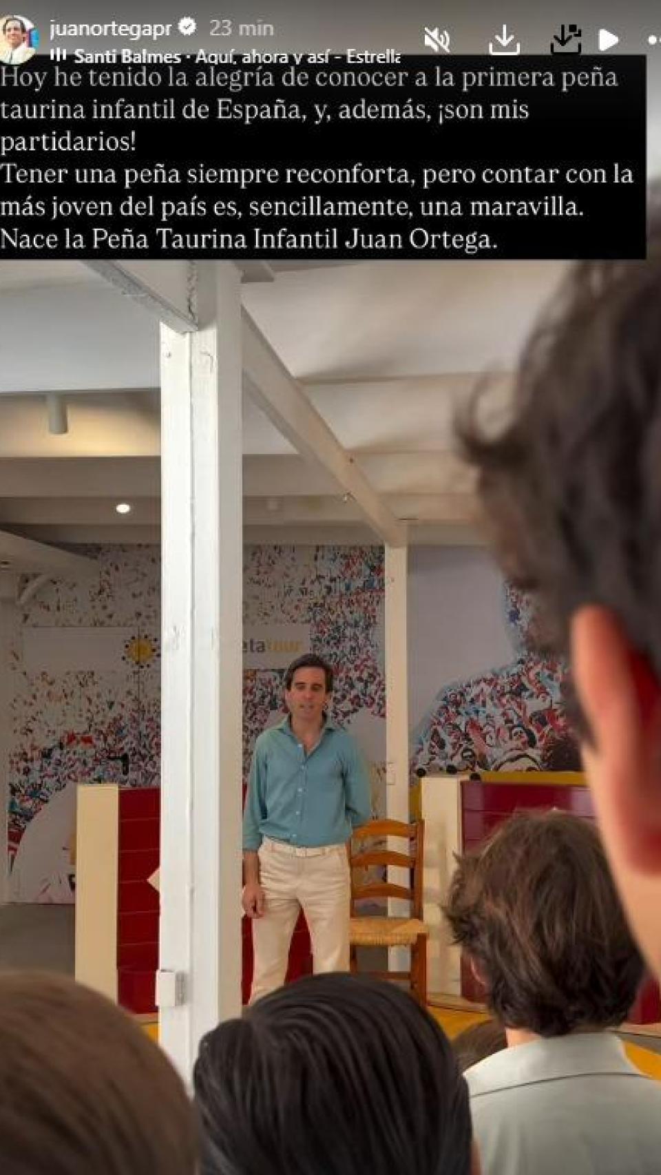 Juan Ortega, en un 'story' de Instagram.