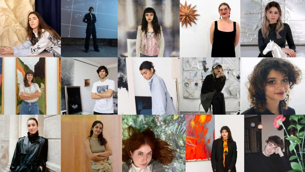 Retratos de los artistas que participan en la muestra.