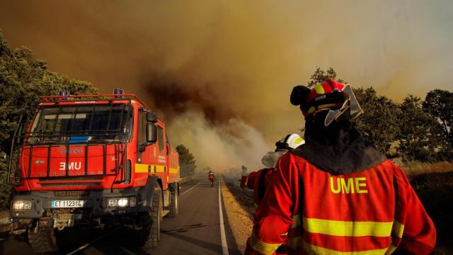 Incendio forestal en El Payo (Salamanca)