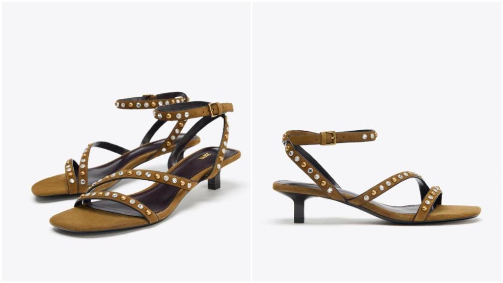 Sandalia kitten tachas serraje. Ref: 1346/610/517