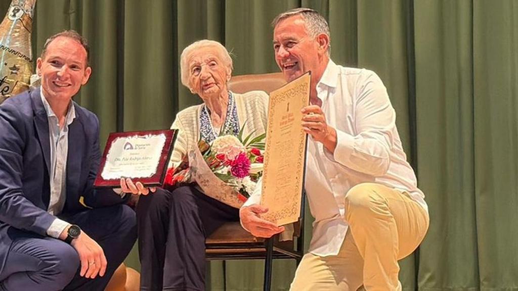 Pilar Rodrigo Alonso durante su homenaje