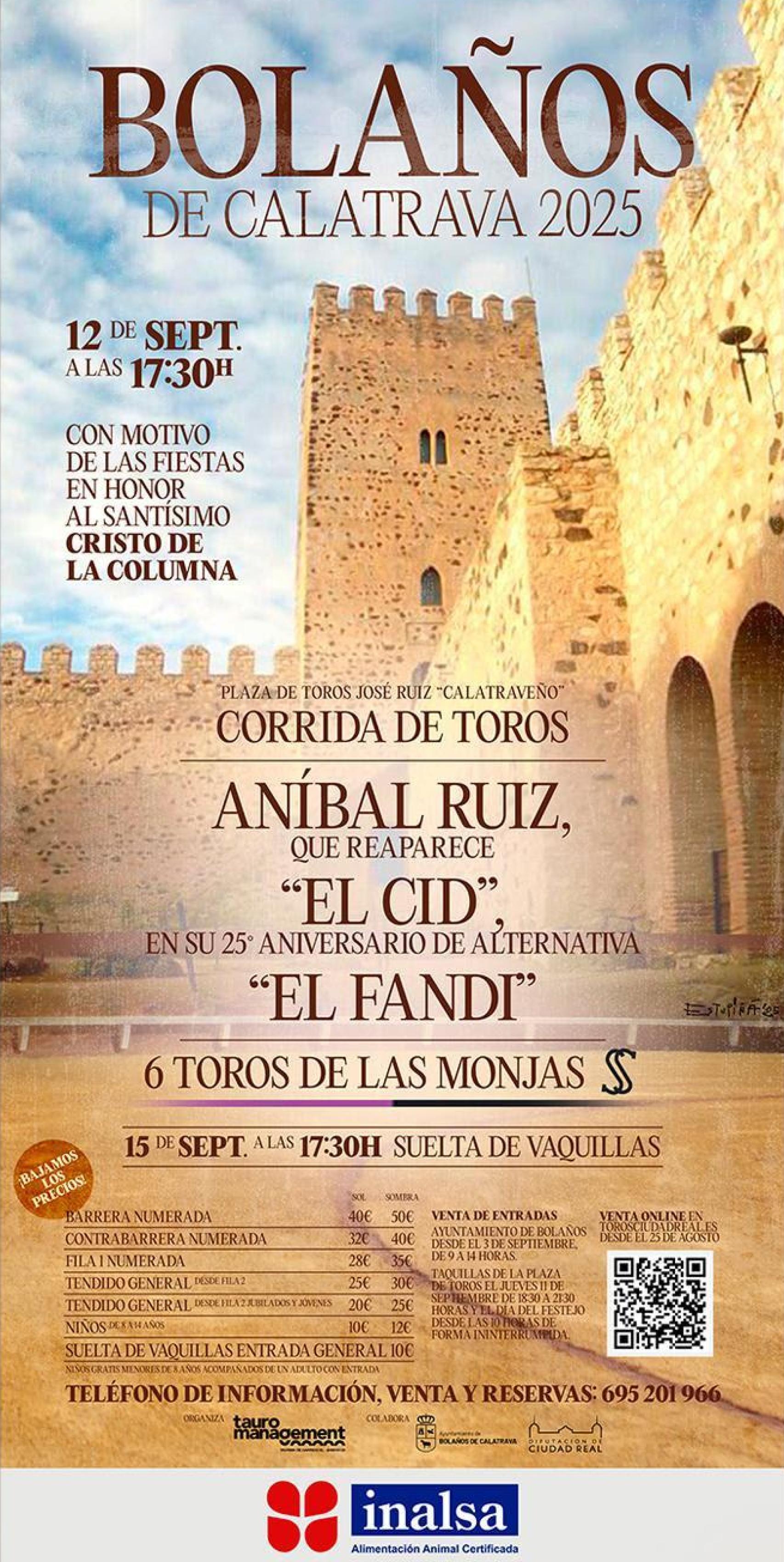 Cartel de la corrida de toros.