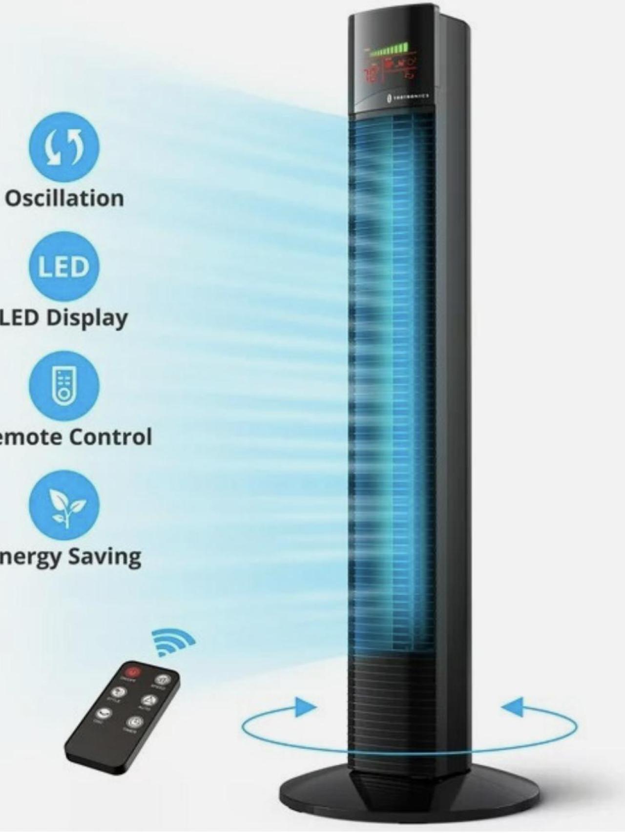 Este ventilador permite ajustar diversa funciones a distancia con ayuda del control remoto.