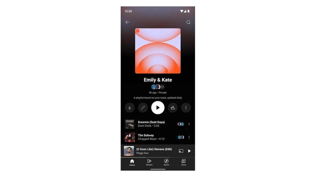 Nueva lista de gustos similares de YouTube Music