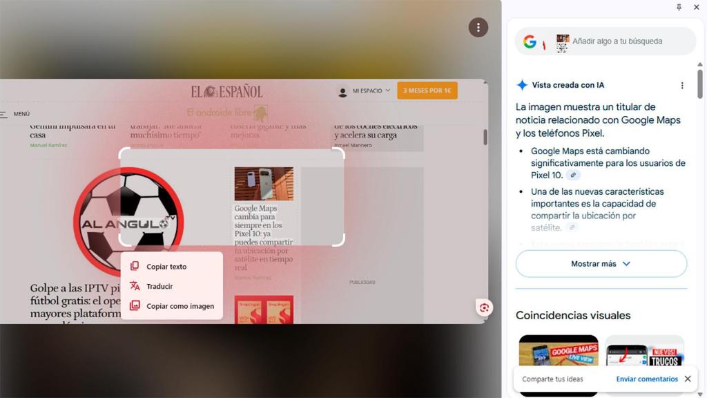 El nuevo atajo de teclado de Chrome para Lens