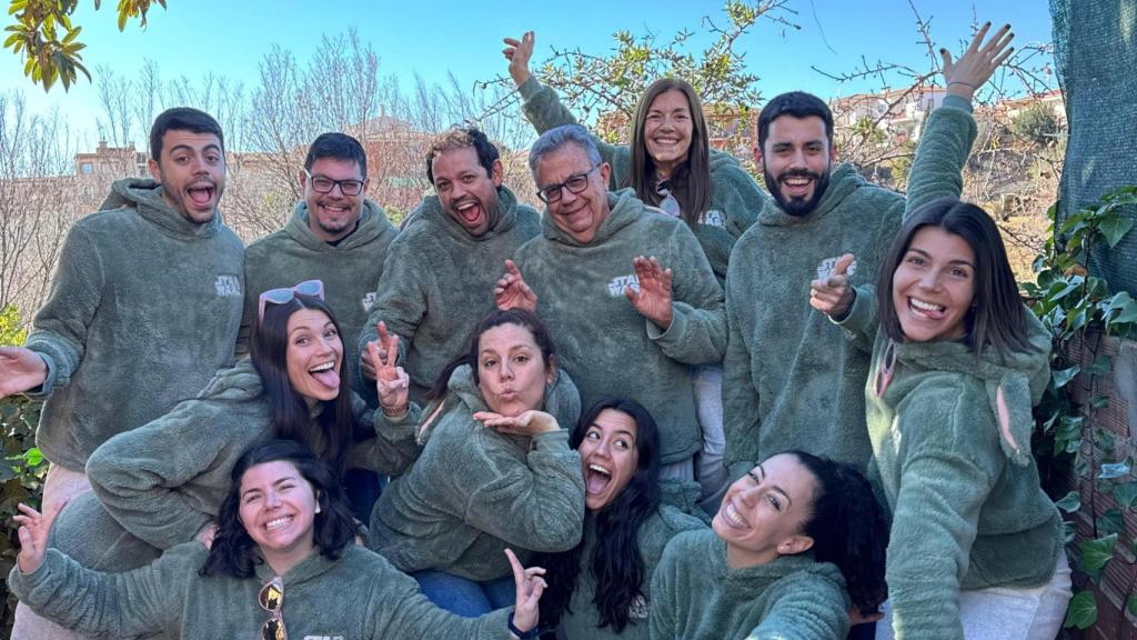 Todos juntos en la casa familiar.