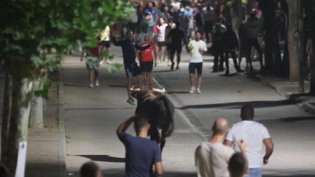 Uno de los encierros de las fiestas de Serrada