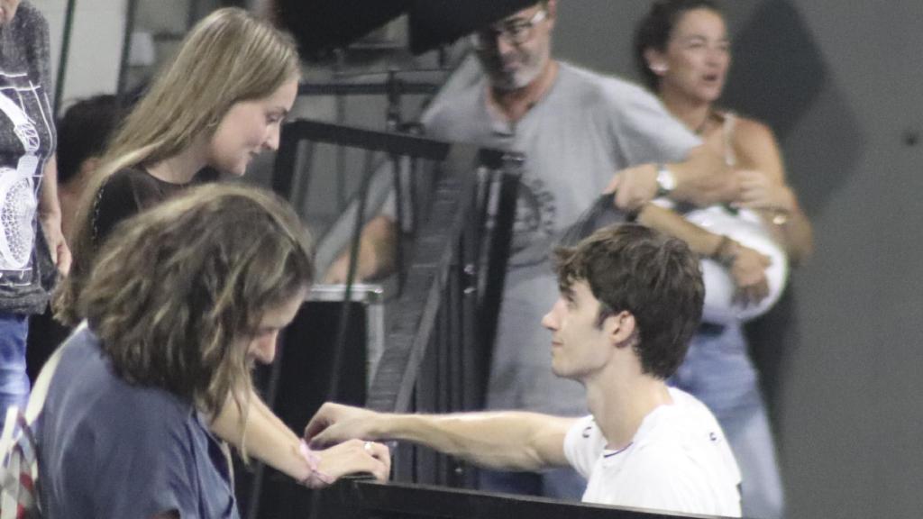 pablo Urdangarin y Johanna Zott, el pasado 19 de agosto, durante un encuentro del Fraikin BM Granoller.