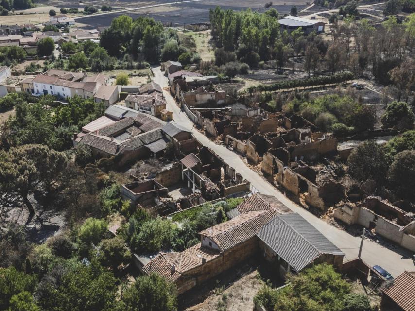 Varias casas se calcinaron en Palacios de Jamuz (León)