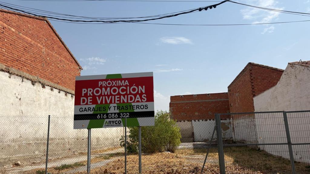 Solar donde se van a situar las nuevas 18 viviendas de la constructora Aryco en Villanueva de Gállego