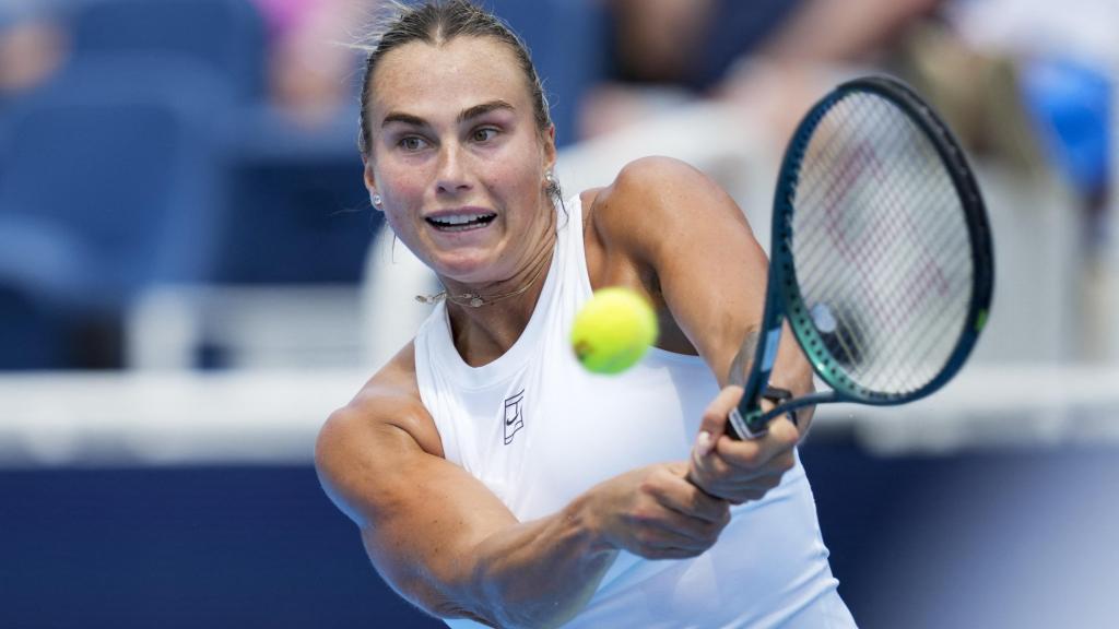 Sabalenka, durante un partido del Masters 1000 de Cincinnati.