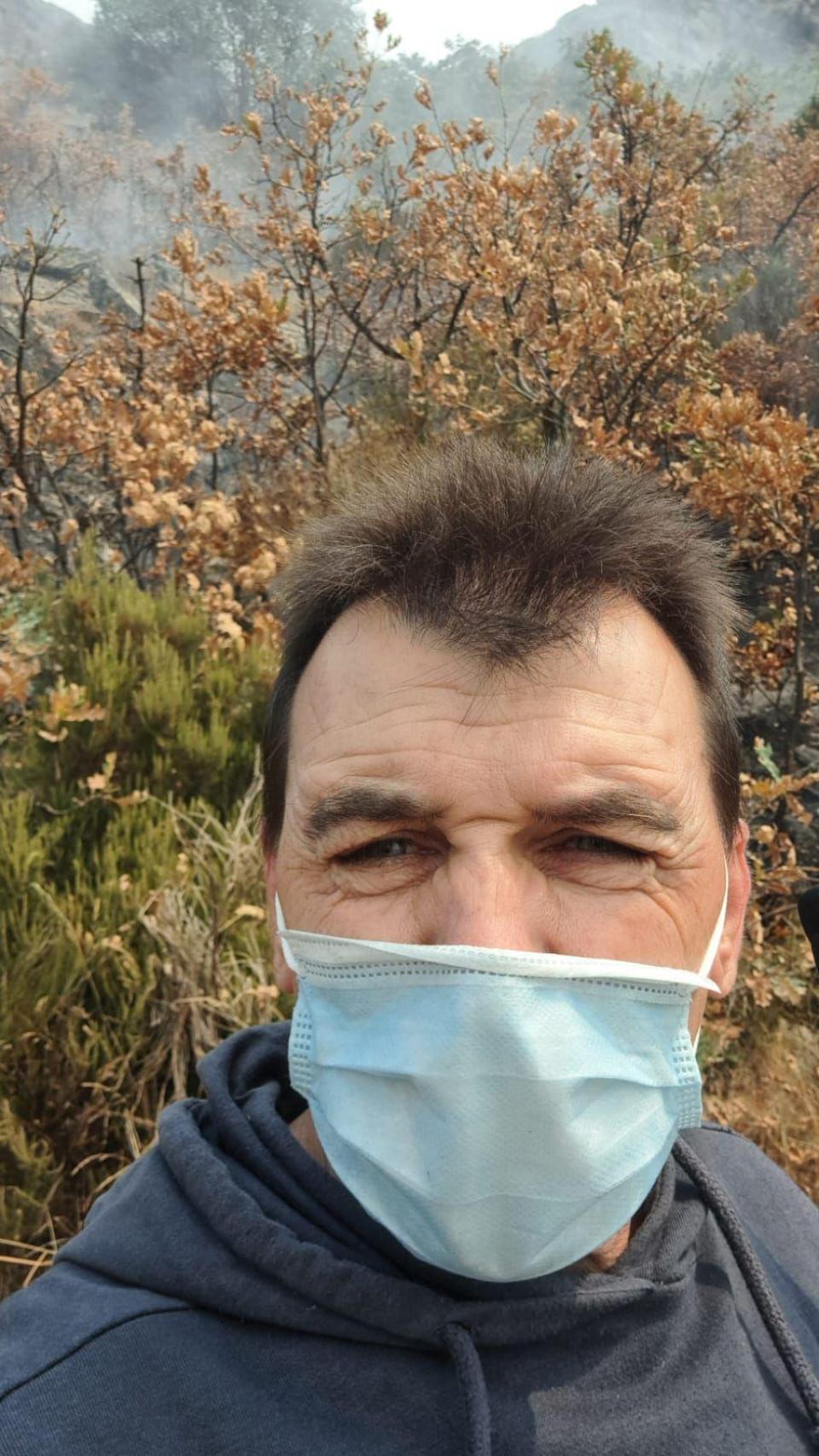 Javier López trabajó como voluntario en la sierra de San Martín de Castañeda.