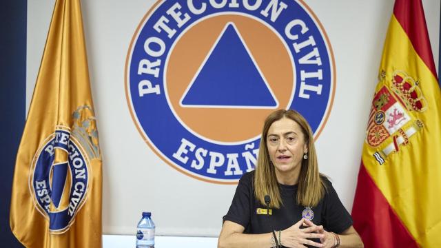 La directora general de Protección Civil y Emergencias, Virginia Barcones, informa a los medios del desarrollo del CECOD
