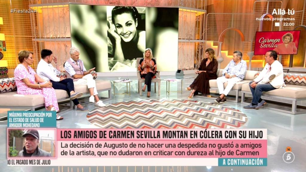 El plató de 'Fiesta'.