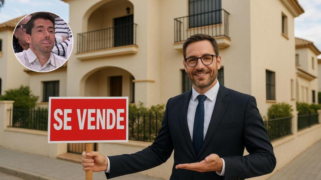 Imagen generada por IA de un inversor inmobiliario y Javier Medina.