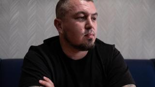 Vadym Krykun 'Yankee', comandante en jefe de la 20 Brigada Lyubart, recientemente incorporada al Cuerpo Azov de la Guardia Nacional de Ucrania.