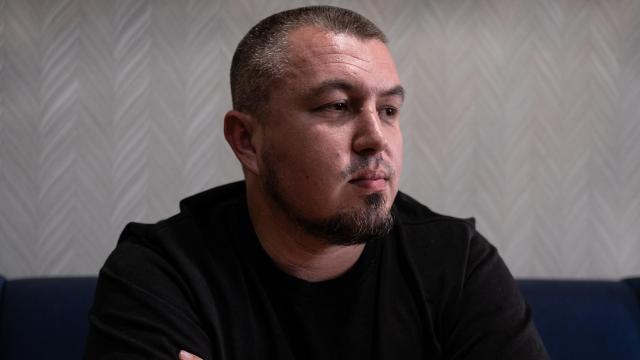 Vadym Krykun 'Yankee', comandante en jefe de la 20 Brigada Lyubart, recientemente incorporada al Cuerpo Azov de la Guardia Nacional de Ucrania.