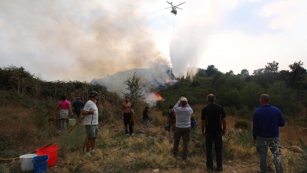 Incendio en Molinaseca (León)