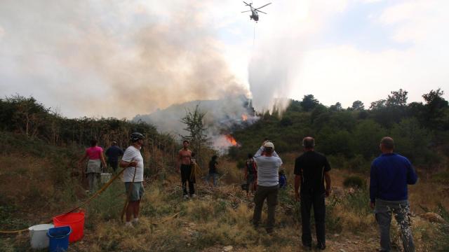 Imagen de archivo del incendio forestal en Molinaseca (León)