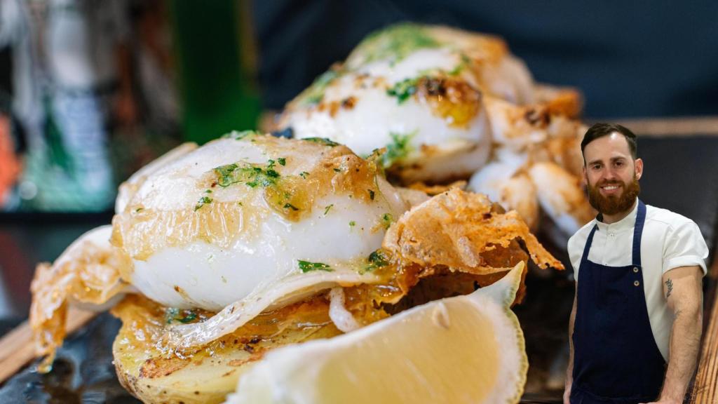 Alfredo Vozmediano, chef, en un montaje de El Español