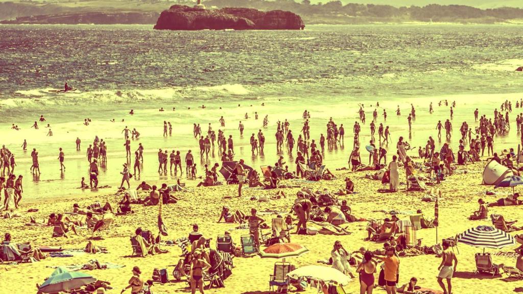 Playa de El Sardinero, a 10 de agosto de 2025, en Santander, Cantabria (España).