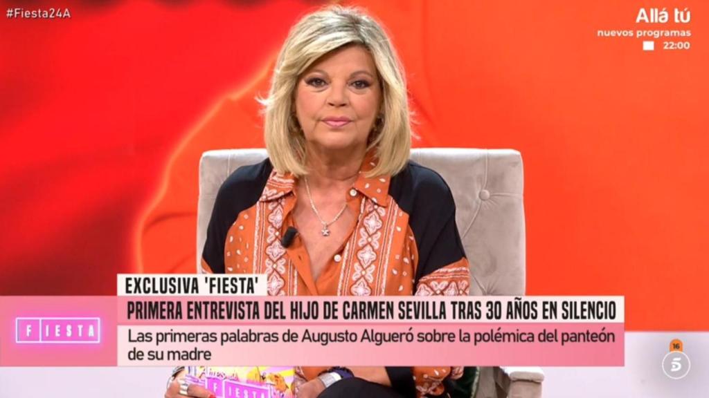 Terelu Campos, presentadora de 'Aires de Fiesta'.