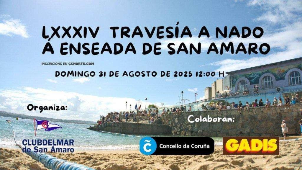 Cartel de la edición 2025 de la Travesía a Nado a la Ensenada de San Amaro