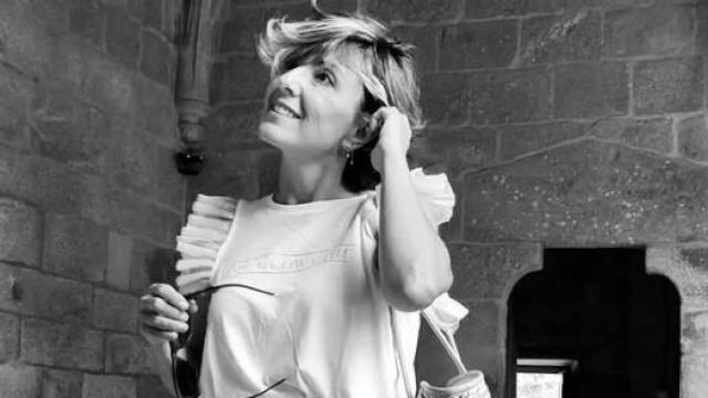 Sonsoles Ónega en una imagen de sus redes sociales, visitando el monasterio de Pontevedra.