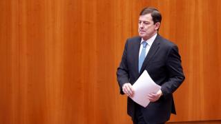 El presidente de la Junta de Castilla y León, Alfonso Fernández Mañueco, durante un pleno de las Cortes autonómicas