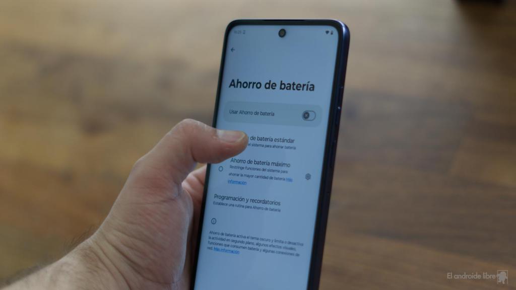 Ahorro de batería en el Moto G56