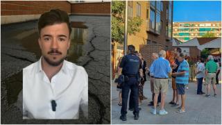 El administrador de fincas Álex Nasu y una comunidad de vecinos quejándose.