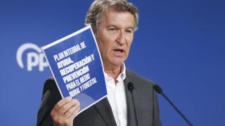 El líder del PP, Alberto Núñez Feijóo, comparece tras la reunión del Comité de Dirección del PP celebrada este lunes.