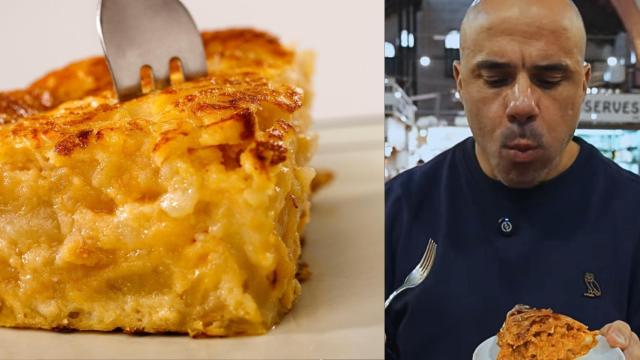 Pincho de tortilla y el creador de contenido de Boufit Fatfood.