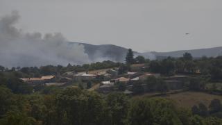 Vista de los incendios del Macizo Central, a 11 de agosto de 2025, en Chandrexa de Queixa, Ourense, Galicia (España)