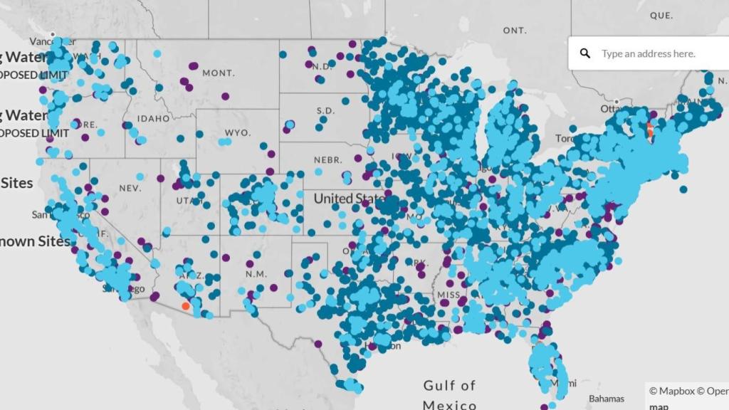El mapa interactivo muestra el estado del agua en Estados Unidos