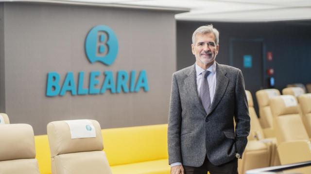 Adolfo Utor, en la sede de su empresa Baleària.