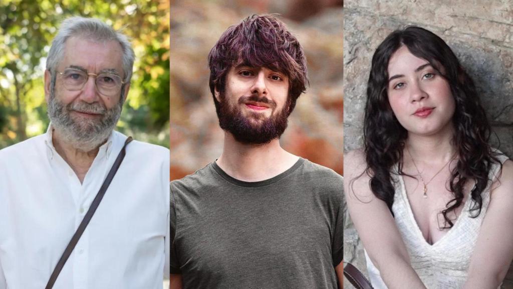 Los escritores Antonio Muñoz Molina, David Uclés y Marianela dos Santos.