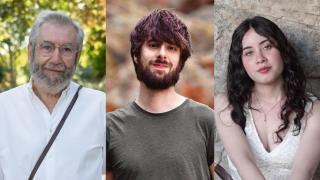 Los escritores Antonio Muñoz Molina, David Uclés y Marianela dos Santos.