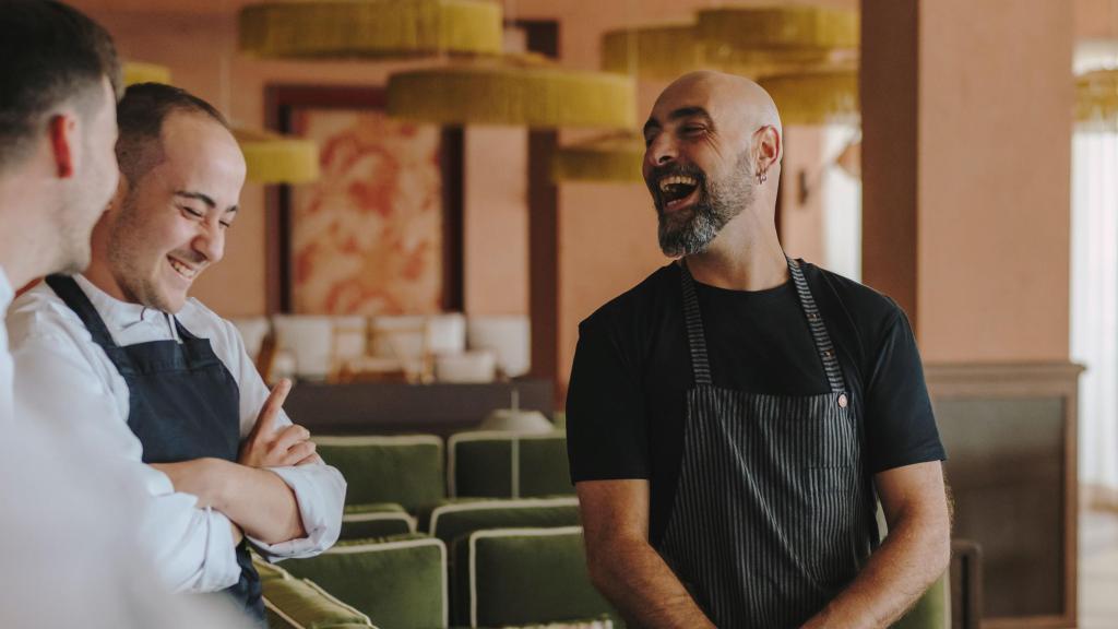 Benito Gómez, junto a su equipo en Dalmar, en el Hotel Fairmont.