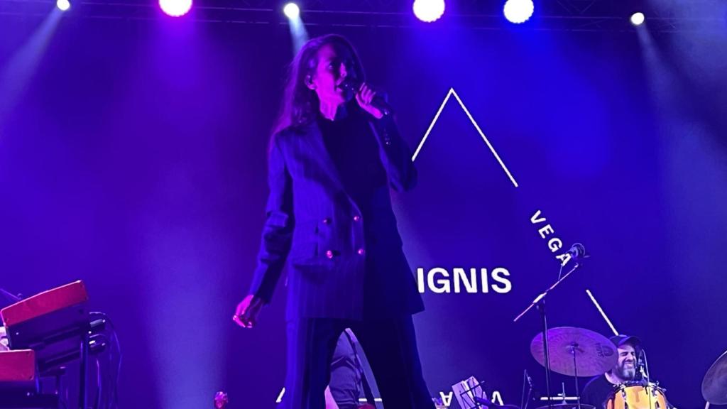 Vega sobre el escenario de María Pita.