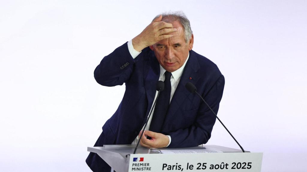 El primer ministro francés, François Bayrou, durante una rueda de prensa sobre el presupuesto de 2026.
